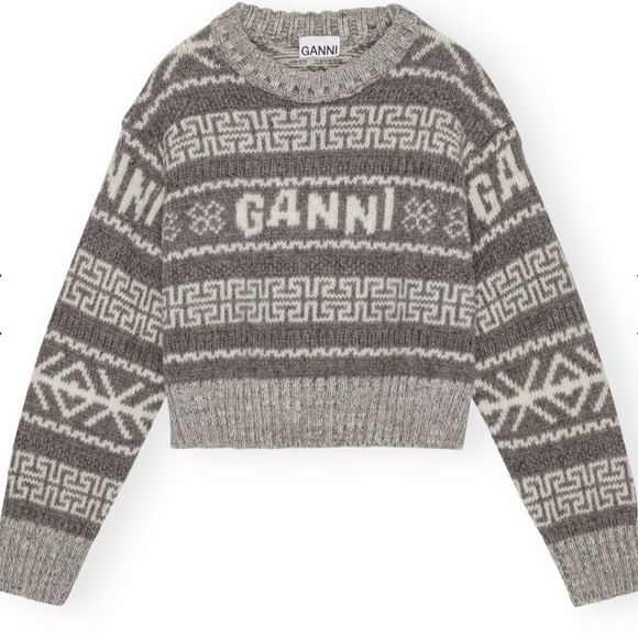 NWT Ganni Cropped Wool Sweater - Picture 6 of 6